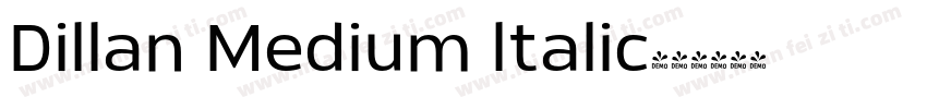Dillan Medium ltalic字体转换